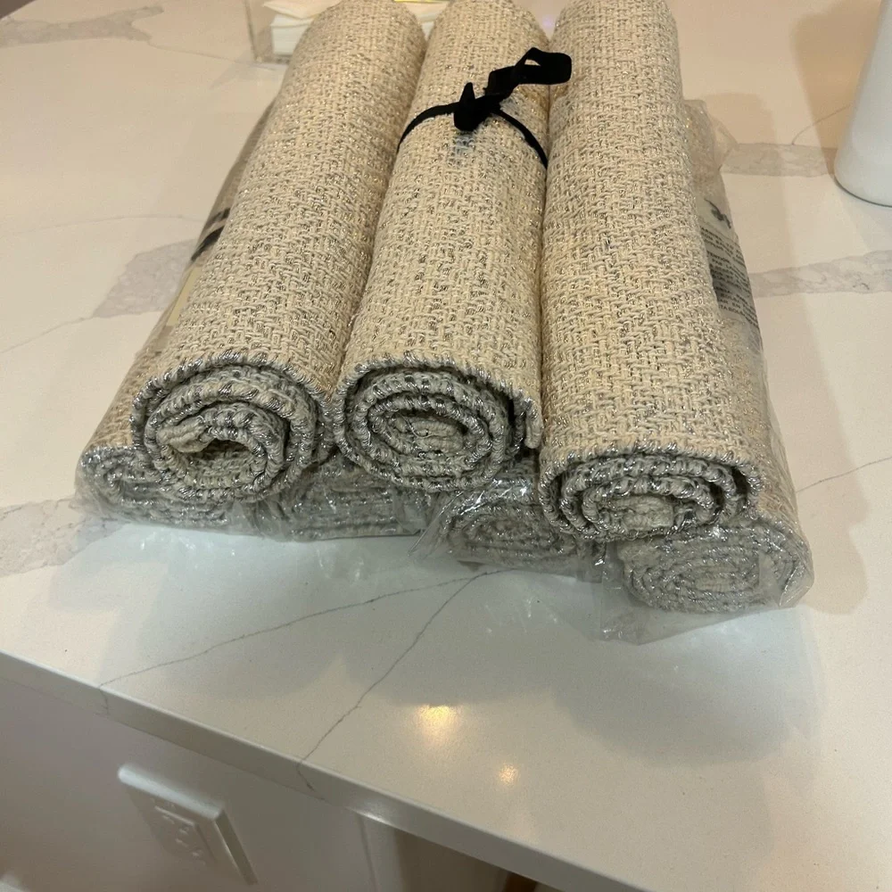 West elm Woven Metallic Placemats set of 14